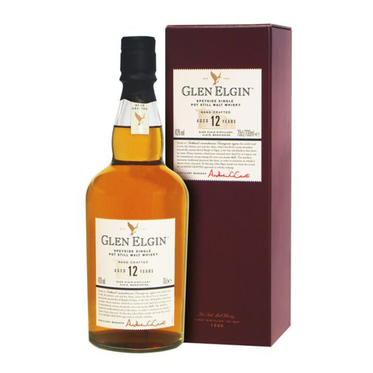 WHISKY GLEN ELGIN 12 YEARS OLD-70CL (1 pz) SINGLE MALT - ASTUCCIO